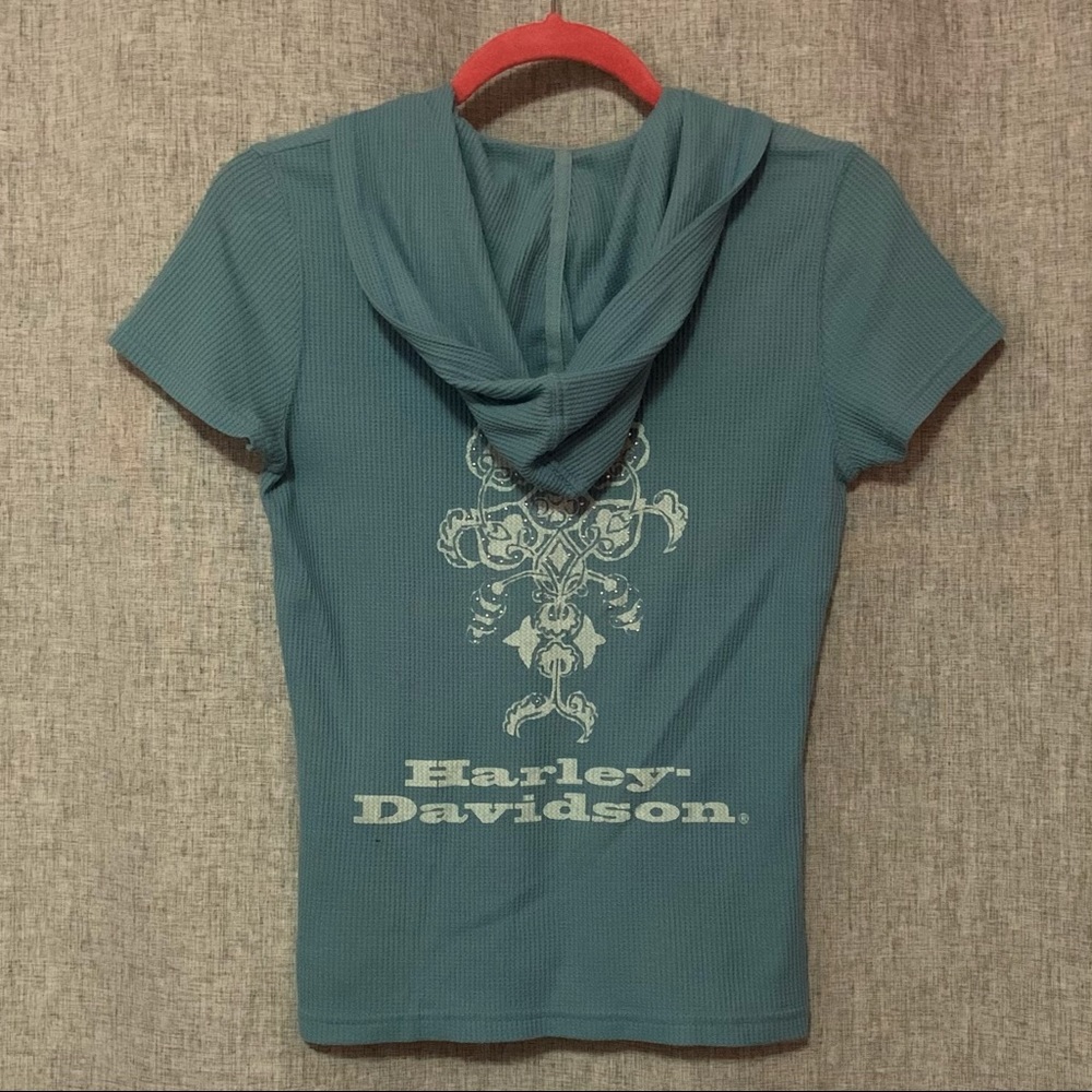 Harley Davidson Ribbed Top Y2k